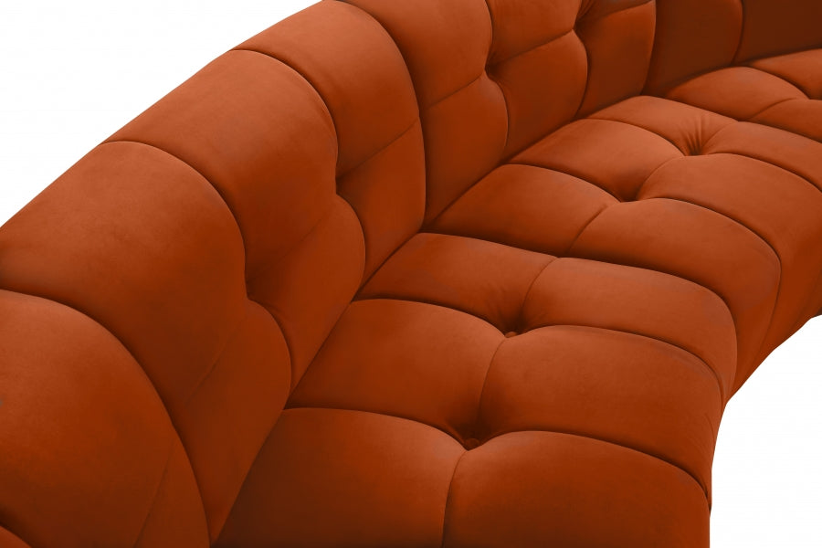 Limitless Cognac Modular Velvet Sofa - 645Cognac-3PC - Vega Furniture