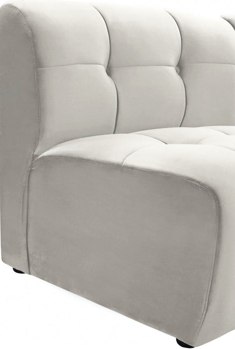 Limitless Cream Modular Velvet Chair - 645Cream-C - Vega Furniture