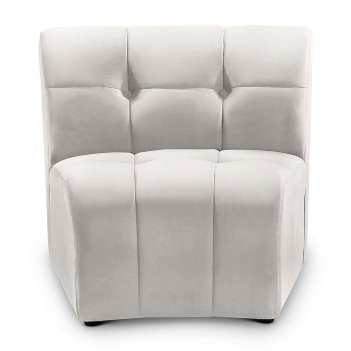 Limitless Cream Modular Velvet Chair - 645Cream-C - Vega Furniture