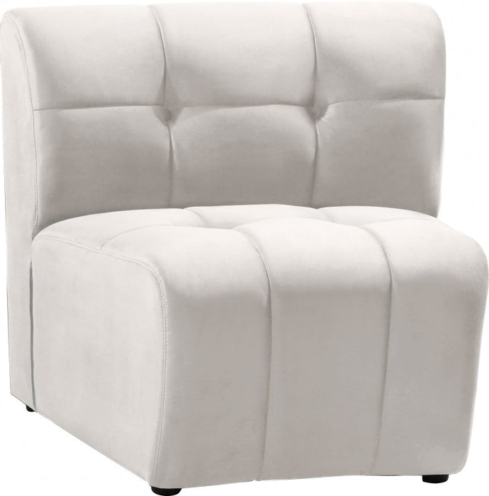 Limitless Cream Modular Velvet Chair - 645Cream-C - Vega Furniture