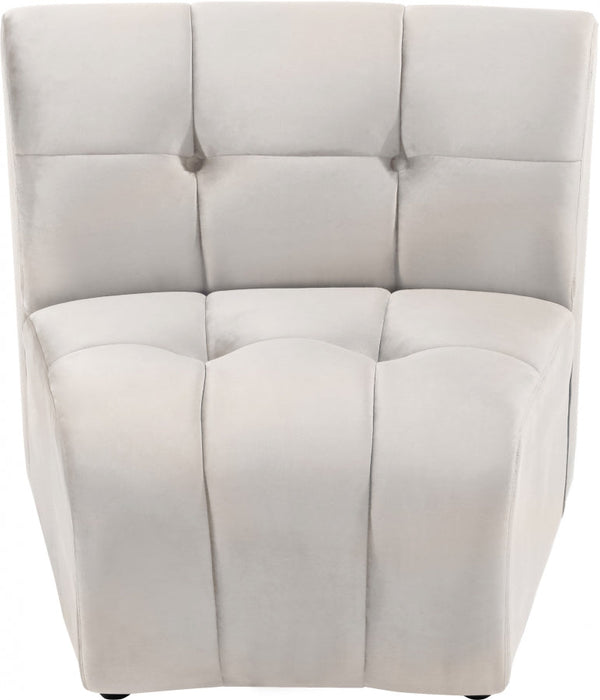 Limitless Cream Modular Velvet Chair - 645Cream-C - Vega Furniture