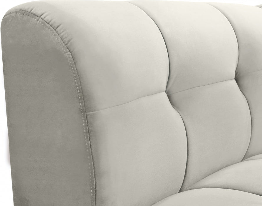 Limitless Cream Modular Velvet Chair - 645Cream-C - Vega Furniture