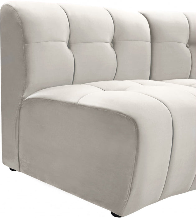 Limitless Cream Modular Velvet Loveseat - 645Cream-2PC - Vega Furniture