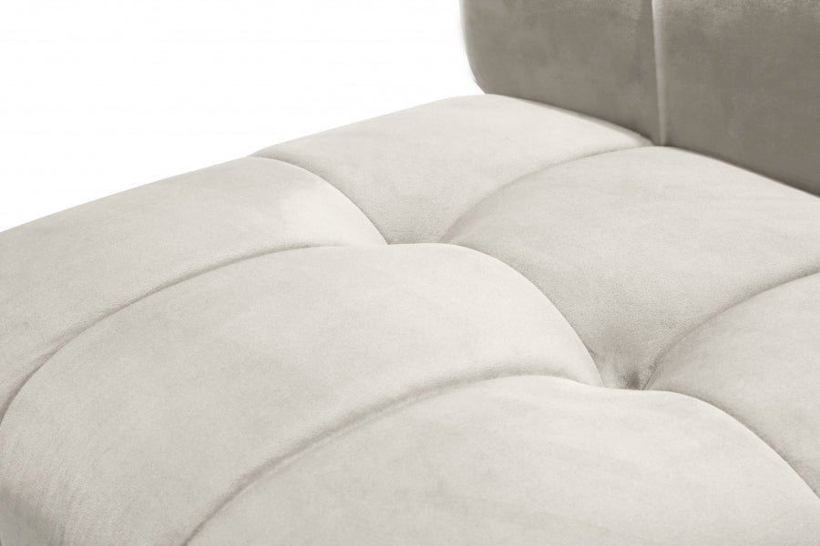 Limitless Cream Modular Velvet Loveseat - 645Cream-2PC - Vega Furniture