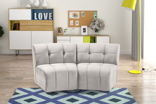 Limitless Cream Modular Velvet Loveseat - 645Cream-2PC - Vega Furniture