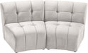 Limitless Cream Modular Velvet Loveseat - 645Cream-2PC - Vega Furniture