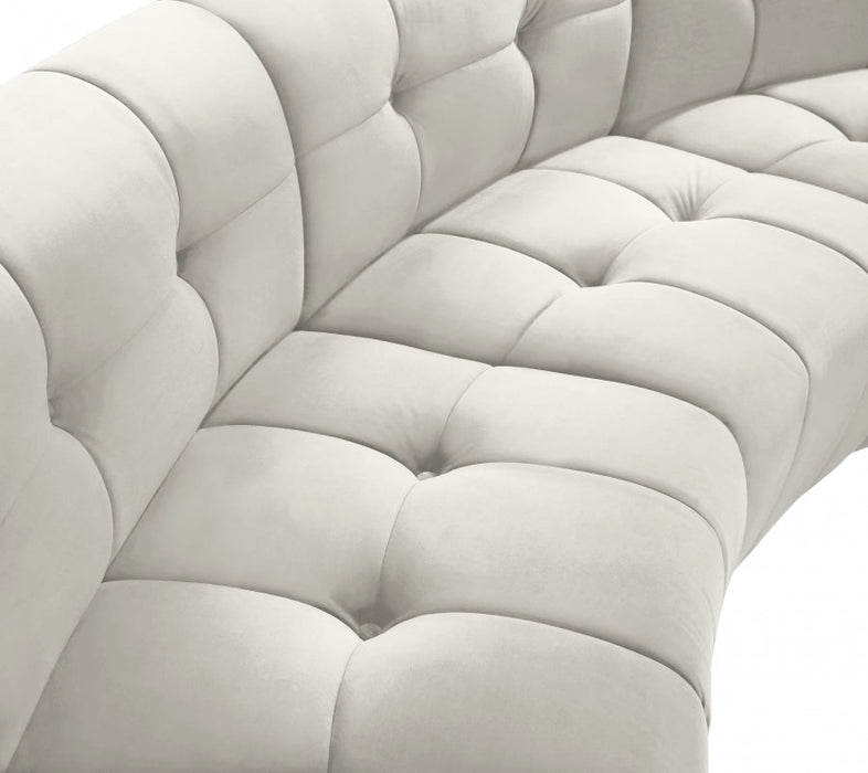 Limitless Cream Modular Velvet Loveseat - 645Cream-2PC - Vega Furniture