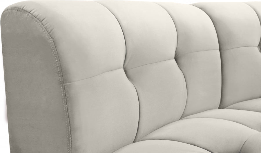 Limitless Cream Modular Velvet Loveseat - 645Cream-2PC - Vega Furniture