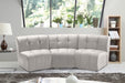 Limitless Cream Modular Velvet Sofa - 645Cream-3PC - Vega Furniture