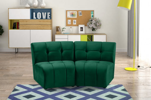 Limitless Green Modular Velvet Loveseat - 645Green-2PC - Vega Furniture