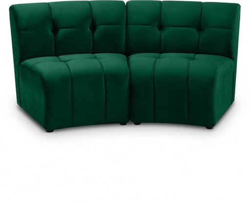 Limitless Green Modular Velvet Loveseat - 645Green-2PC - Vega Furniture