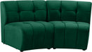 Limitless Green Modular Velvet Loveseat - 645Green-2PC - Vega Furniture