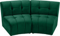 Limitless Green Modular Velvet Loveseat - 645Green-2PC - Vega Furniture