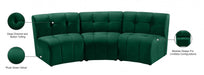 Limitless Green Modular Velvet Sofa - 645Green-3PC - Vega Furniture