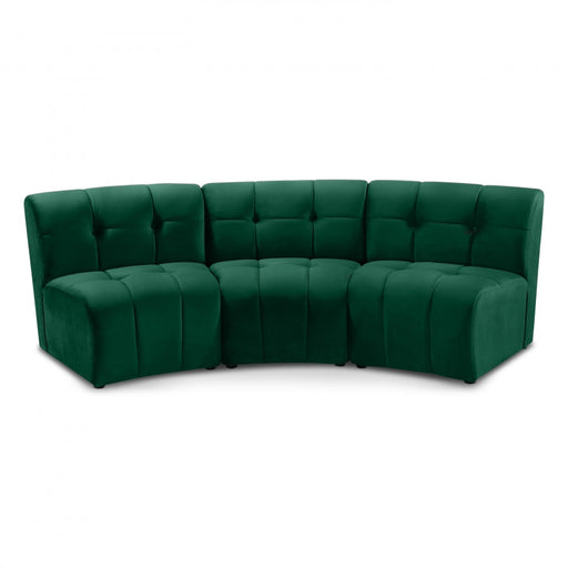 Limitless Green Modular Velvet Sofa - 645Green-3PC - Vega Furniture