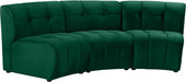 Limitless Green Modular Velvet Sofa - 645Green-3PC - Vega Furniture