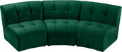 Limitless Green Modular Velvet Sofa - 645Green-3PC - Vega Furniture