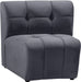 Limitless Grey Modular Velvet Chair - 645Grey-C - Vega Furniture