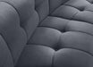 Limitless Grey Modular Velvet Chair - 645Grey-C - Vega Furniture