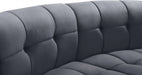 Limitless Grey Modular Velvet Loveseat - 645Grey-2PC - Vega Furniture