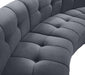 Limitless Grey Modular Velvet Loveseat - 645Grey-2PC - Vega Furniture