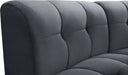 Limitless Grey Modular Velvet Loveseat - 645Grey-2PC - Vega Furniture