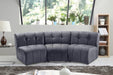 Limitless Grey Modular Velvet Sofa - 645Grey-3PC - Vega Furniture