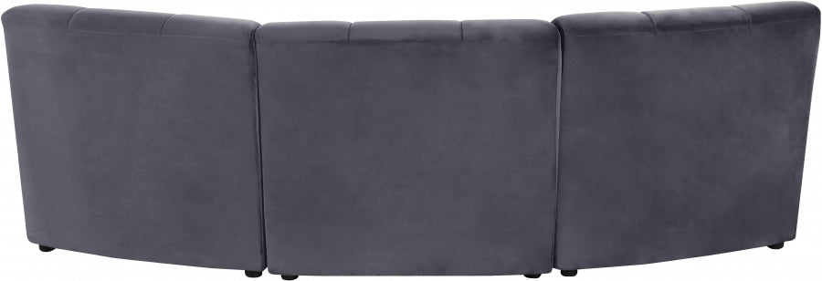 Limitless Grey Modular Velvet Sofa - 645Grey-3PC - Vega Furniture