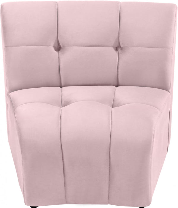 Limitless Pink Modular Velvet Chair - 645Pink-C - Vega Furniture