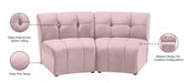 Limitless Pink Modular Velvet Loveseat - 645Pink-2PC - Vega Furniture