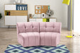 Limitless Pink Modular Velvet Loveseat - 645Pink-2PC - Vega Furniture