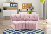 Limitless Pink Modular Velvet Loveseat - 645Pink-2PC - Vega Furniture