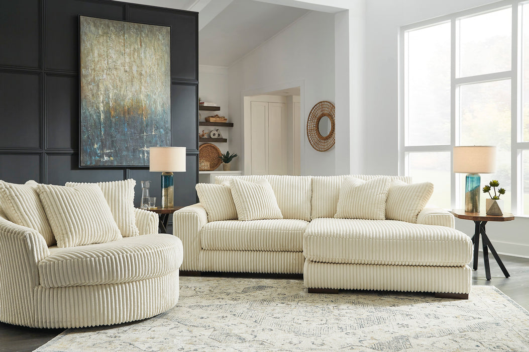 Lindyn Ivory 2-Piece RAF Sofa Chaise - SET | 2110417 | 2110464 - Vega Furniture