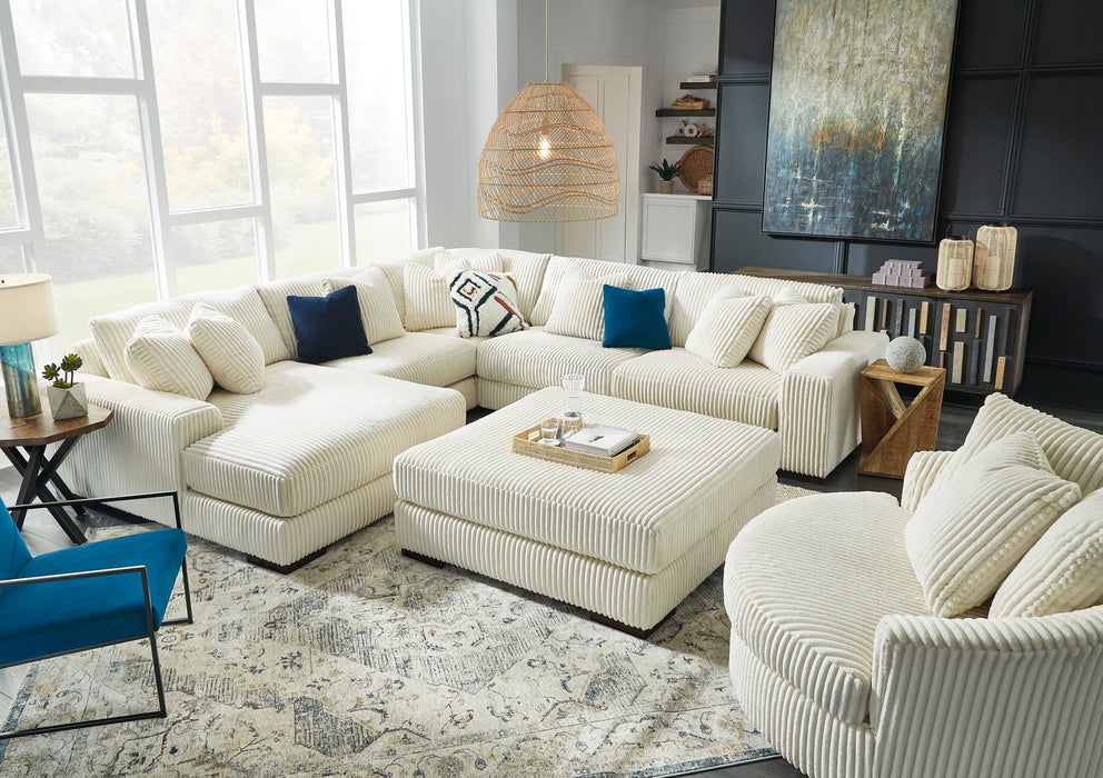 Lindyn Ivory 5-Piece LAF Sectional - SET | 2110416 | 2110465 | 2110477 | 2110446(2) - Vega Furniture