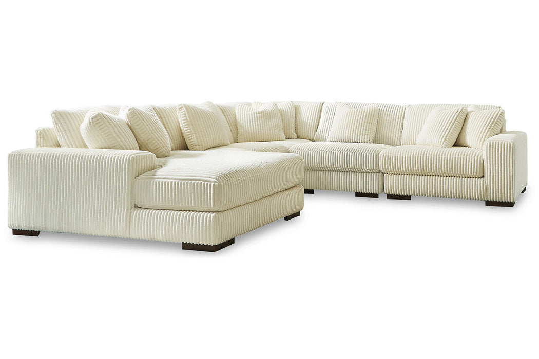 Lindyn Ivory 5-Piece LAF Sectional - SET | 2110416 | 2110465 | 2110477 | 2110446(2) - Vega Furniture