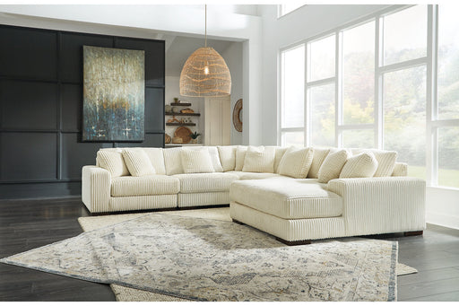 Lindyn Ivory 5-Piece RAF Sectional - SET | 2110417 | 2110464 | 2110477 | 2110446(2) - Vega Furniture