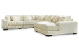 Lindyn Ivory 5-Piece RAF Sectional - SET | 2110417 | 2110464 | 2110477 | 2110446(2) - Vega Furniture