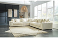 Lindyn Ivory 5-Piece Sectional - SET | 2110464 | 2110465 | 2110477 | 2110446(2) - Vega Furniture