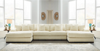 Lindyn Ivory Double Chaise Sectional - SET | 2110417 | 2110446 | 2110446 | 2110416 - Vega Furniture