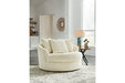 Lindyn Ivory Oversized Swivel Accent Chair - 2110421 - Vega Furniture