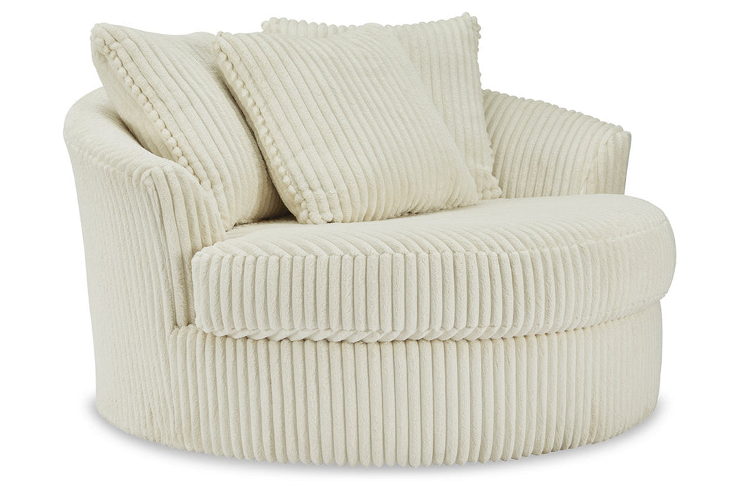 Lindyn Ivory Oversized Swivel Accent Chair - 2110421 - Vega Furniture