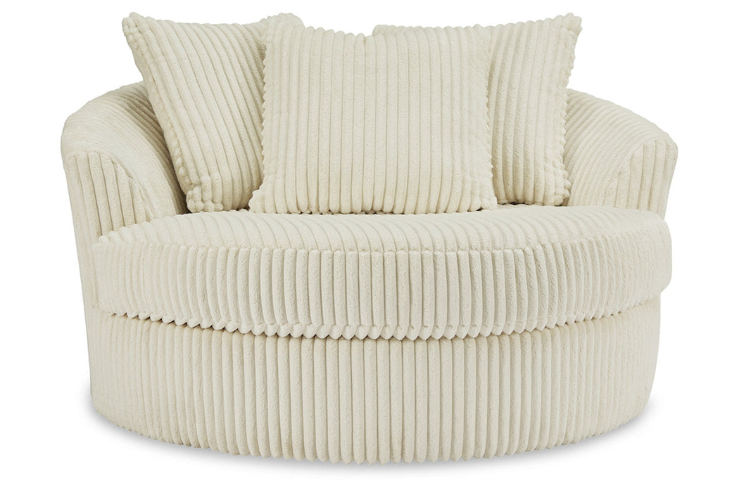 Lindyn Ivory Oversized Swivel Accent Chair - 2110421 - Vega Furniture