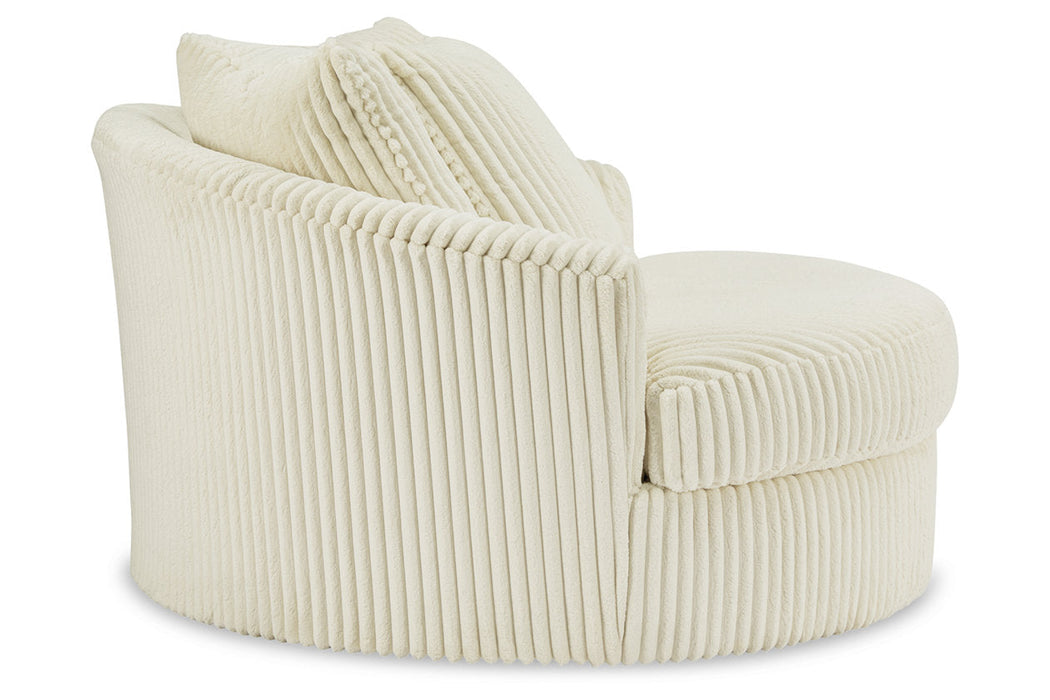 Lindyn Ivory Oversized Swivel Accent Chair - 2110421 - Vega Furniture
