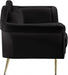 Lips Black Velvet Loveseat - 607Black-L - Vega Furniture