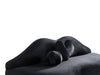 Lips Black Velvet Settee - LIPSBLACK-L - Vega Furniture