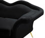 Lips Black Velvet Sofa - 607Black-S - Vega Furniture