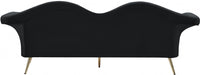 Lips Black Velvet Sofa - 607Black-S - Vega Furniture