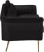 Lips Black Velvet Sofa - 607Black-S - Vega Furniture