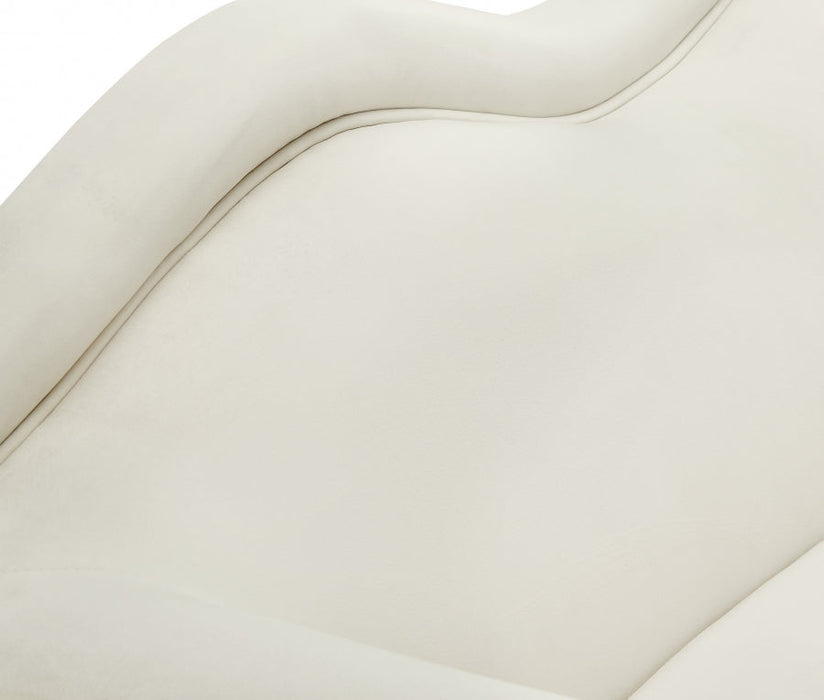 Lips Cream Velvet Chair - 607Cream-C - Vega Furniture