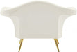 Lips Cream Velvet Chair - 607Cream-C - Vega Furniture